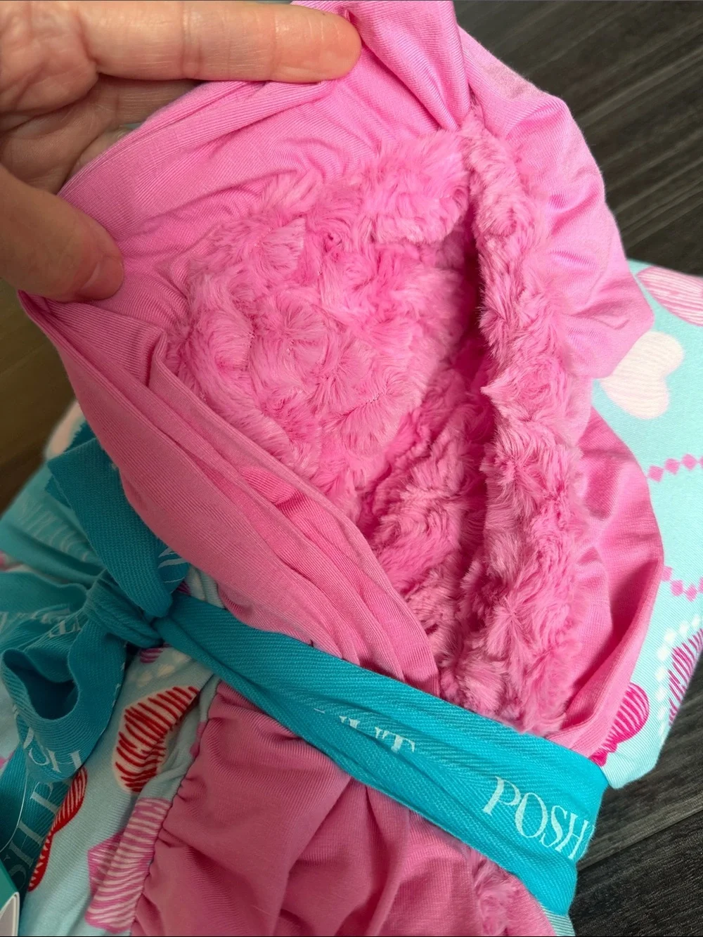 Posh Peanut Ruffled Luxe Plush Patoo Blanket